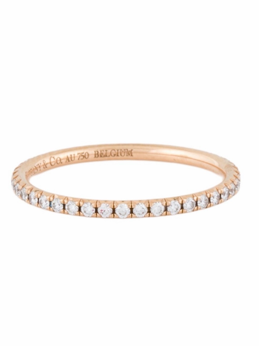Tiffany & Co. Yellow Gold Diamond Eternity Band - Size 7.5